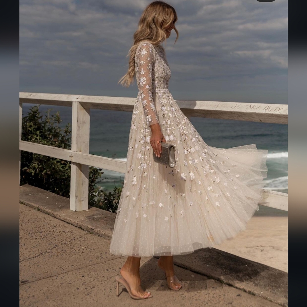 BHLDN Needle & Thread Dress size US 12 $929 - Picture 9 of 13